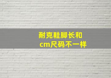 耐克鞋脚长和cm尺码不一样