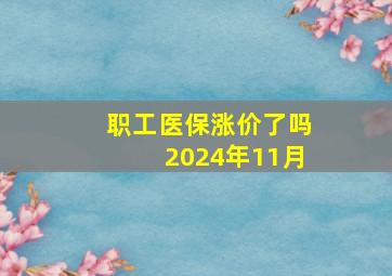 职工医保涨价了吗2024年11月