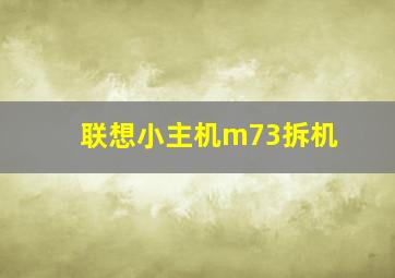 联想小主机m73拆机