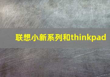 联想小新系列和thinkpad