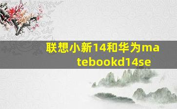 联想小新14和华为matebookd14se