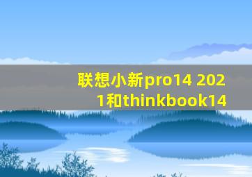 联想小新pro14 2021和thinkbook14