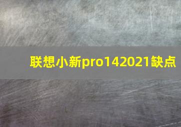 联想小新pro142021缺点