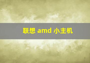 联想 amd 小主机