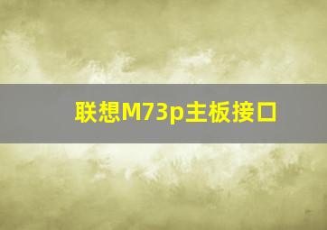 联想M73p主板接口