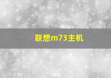 联想m73主机