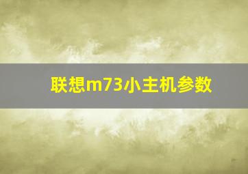 联想m73小主机参数