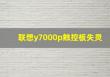 联想y7000p触控板失灵