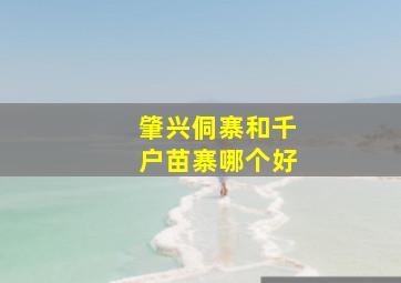 肇兴侗寨和千户苗寨哪个好