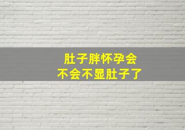 肚子胖怀孕会不会不显肚子了