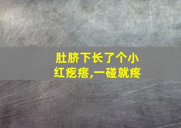 肚脐下长了个小红疙瘩,一碰就疼