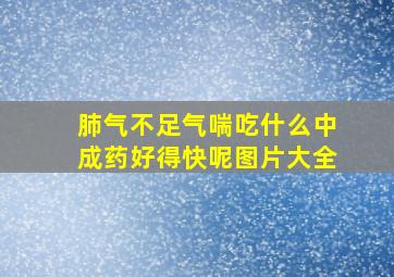 肺气不足气喘吃什么中成药好得快呢图片大全