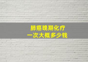 肺癌晚期化疗一次大概多少钱