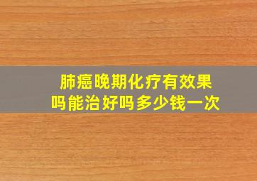 肺癌晚期化疗有效果吗能治好吗多少钱一次