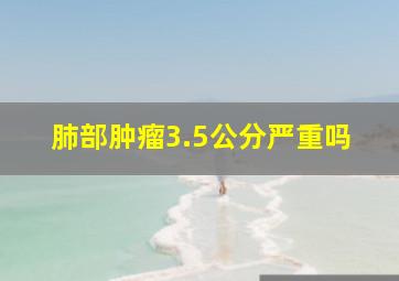 肺部肿瘤3.5公分严重吗