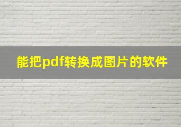 能把pdf转换成图片的软件