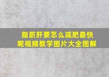 脂肪肝要怎么减肥最快呢视频教学图片大全图解