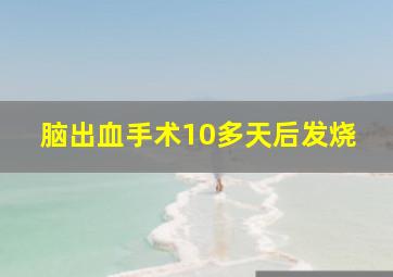 脑出血手术10多天后发烧