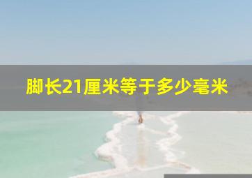 脚长21厘米等于多少毫米