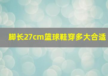 脚长27cm篮球鞋穿多大合适