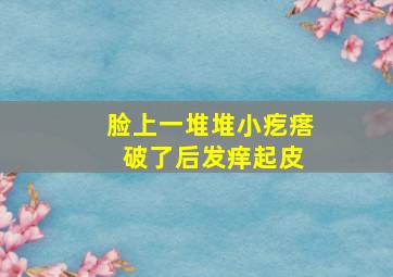 脸上一堆堆小疙瘩 破了后发痒起皮