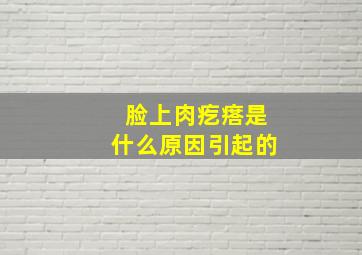 脸上肉疙瘩是什么原因引起的