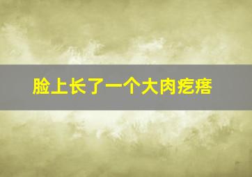 脸上长了一个大肉疙瘩