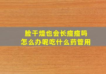 脸干燥也会长痘痘吗怎么办呢吃什么药管用