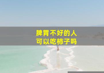 脾胃不好的人可以吃柿子吗