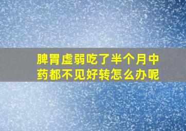 脾胃虚弱吃了半个月中药都不见好转怎么办呢