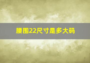 腰围22尺寸是多大码