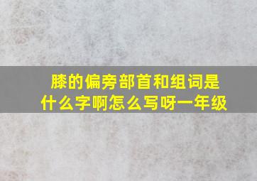 膝的偏旁部首和组词是什么字啊怎么写呀一年级