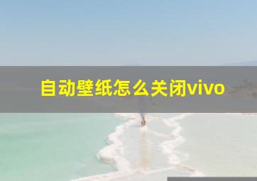 自动壁纸怎么关闭vivo