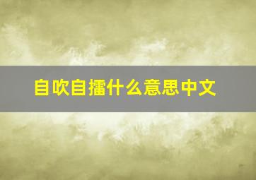 自吹自擂什么意思中文