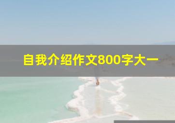 自我介绍作文800字大一