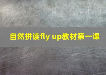 自然拼读fly up教材第一课