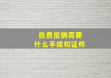 自费报销需要什么手续和证件