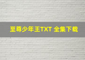 至尊少年王TXT 全集下载