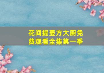 花间提壶方大厨免费观看全集第一季