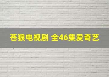 苍狼电视剧 全46集爱奇艺