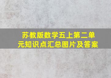 苏教版数学五上第二单元知识点汇总图片及答案