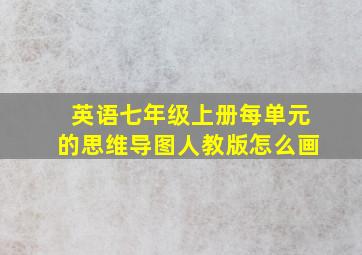 英语七年级上册每单元的思维导图人教版怎么画