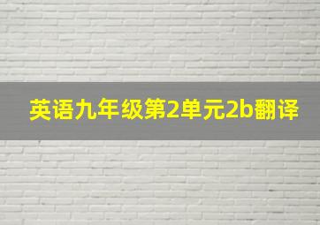 英语九年级第2单元2b翻译