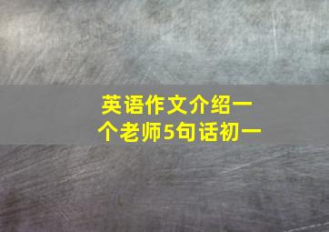 英语作文介绍一个老师5句话初一