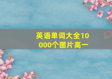 英语单词大全10000个图片高一