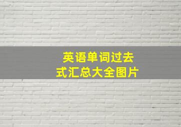 英语单词过去式汇总大全图片