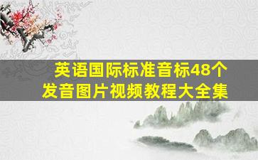 英语国际标准音标48个发音图片视频教程大全集