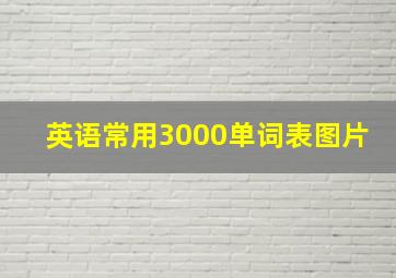 英语常用3000单词表图片