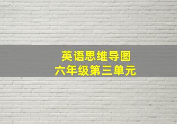 英语思维导图六年级第三单元