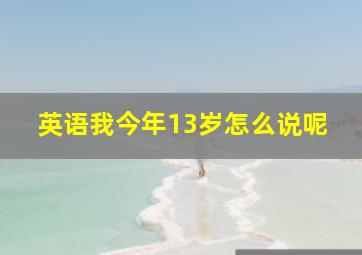 英语我今年13岁怎么说呢